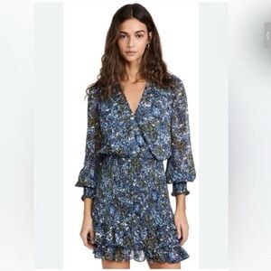 VERONICA BEARD Saera Smocked Floral Mini Dress Size 2